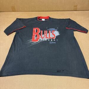Vintage Chicago Bulls Shirt Mens XL Black NBA Basketball Salem Sportswear 90s